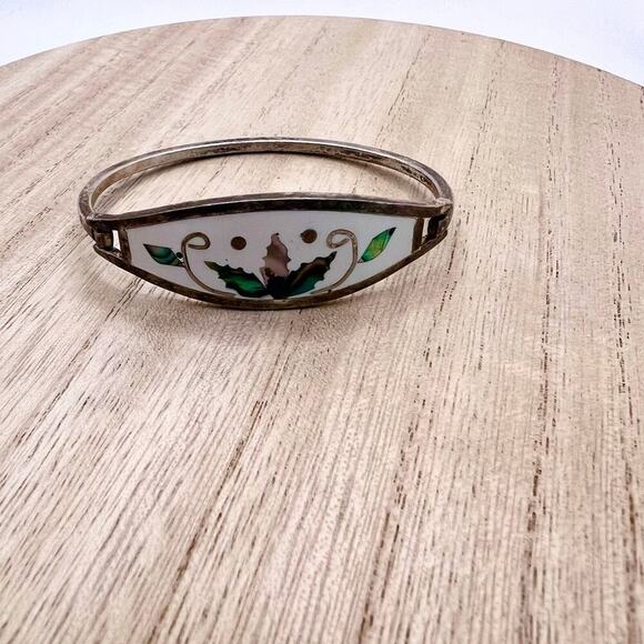 Alpaca Mexico Sterling? Abalone Vintage Bracelet - Picture 1 of 8